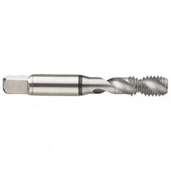 Guhring - 4-40 UNC 2 Flute 2B Modified Bottoming Spiral Flute Tap - High Speed Steel, Bright Finish, 2.205" OAL, Right Hand Flute, Right Hand Thread, H2/H3, Series 3931 - Exact Industrial Supply