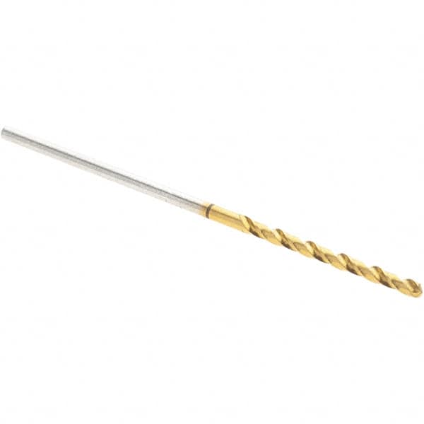 Guhring - 3/64" 130° Cobalt Jobber Drill - TiN Finish, Right Hand Cut, Spiral Flute, Straight Shank, 38mm OAL, Split Point - Benchmark Tooling