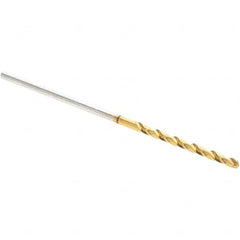 Guhring - 3/64" 130° Cobalt Jobber Drill - TiN Finish, Right Hand Cut, Spiral Flute, Straight Shank, 38mm OAL, Split Point - Benchmark Tooling