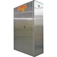 Securall Cabinets - Safety Cabinets Hazardous Chemical Type: Flammable and Combustible Liquids Color: Silver - Benchmark Tooling