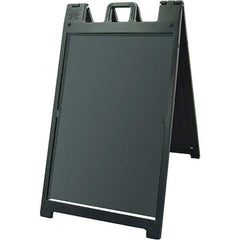 NMC - 24" Wide x 36" High Sign Compatiblity, Rigid Plastic Square Floor Sign Holder - Black, 45" Holder Height - Benchmark Tooling