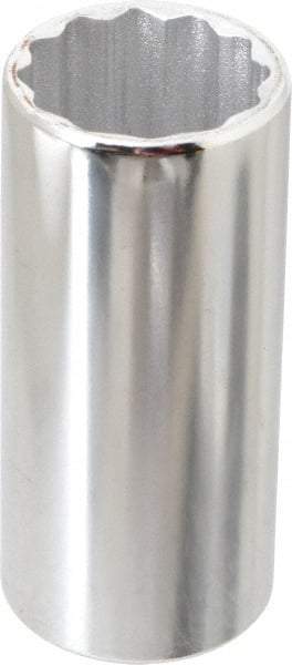 Proto - 1/4" Drive, Deep Hand Socket - 6 Points, 3-1/4" OAL, Chrome Finish - Benchmark Tooling