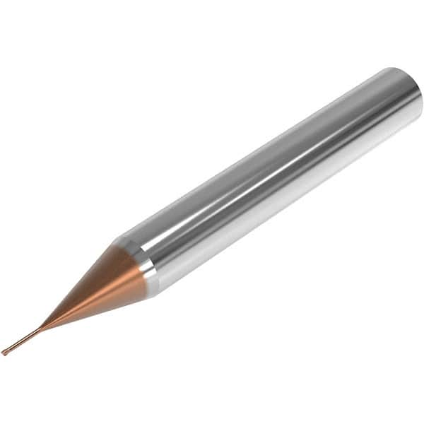 Seco - 1.5mm, 2 Flute, Single End, Solid Carbide, 0.1mm Corner Radius End Mill - 50mm OAL, 28° Helix, Right Hand Flute, 1.13mm LOC, Right Hand Cut, 10mm Extended Reach - Benchmark Tooling