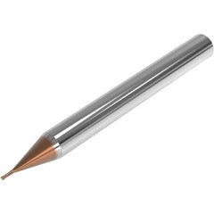 Seco - 0.8mm, 2 Flute, Single End, Solid Carbide, 0.1mm Corner Radius End Mill - 40mm OAL, 28° Helix, Right Hand Flute, 0.6mm LOC, Right Hand Cut, 2.5mm Extended Reach - Benchmark Tooling