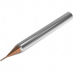 Seco - 0.8mm, 2 Flute, Single End, Solid Carbide, 0.05mm Corner Radius End Mill - 40mm OAL, 28° Helix, Right Hand Flute, 0.6mm LOC, Right Hand Cut, 4mm Extended Reach - Benchmark Tooling