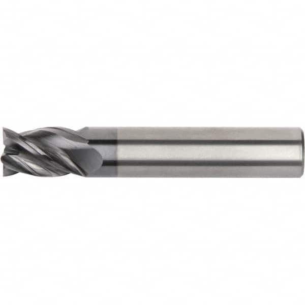 Square End Mill: 9mm LOC, 6mm Shank Dia, 54mm OAL, 4 Flutes, Solid Carbide Single End, AlTiN Finish, Spiral Flute, 36 ° Helix, Mfr Grade KCPM15, Centercutting, RH Cut, RH Flute, Series H1TE
