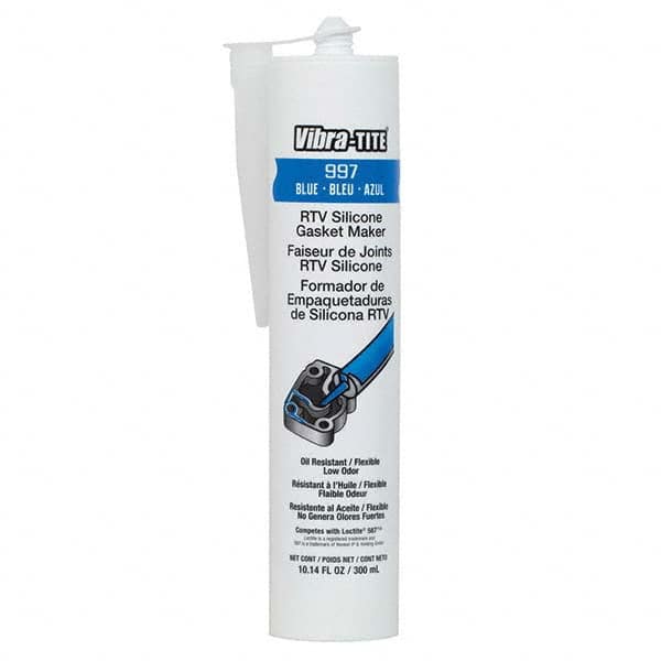 Vibra-Tite - 300 mL Cartridge, Blue RTV Silicone Gasket Maker - Benchmark Tooling