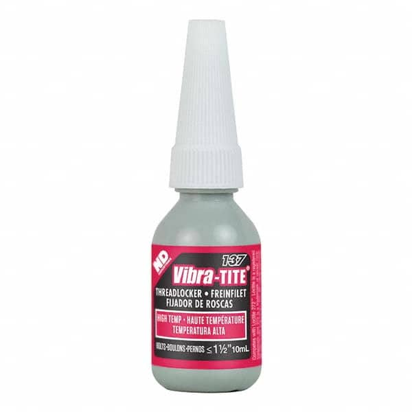 Vibra-Tite - 10 mL Bottle, Red, High Temp/High Strength Threadlocker - Benchmark Tooling