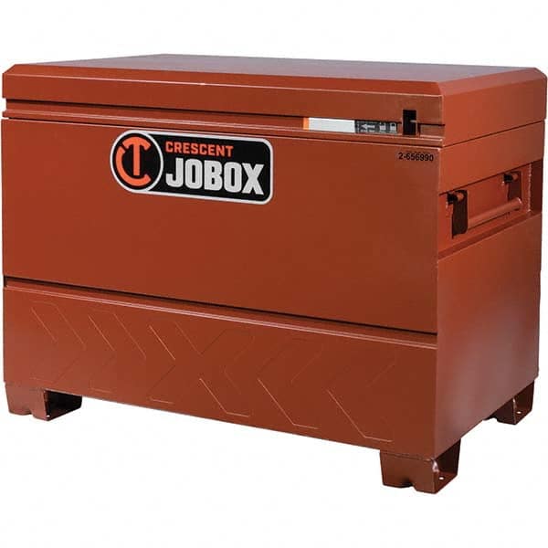 Job Site Tool Box: Job Site Padlock, Steel, Brown