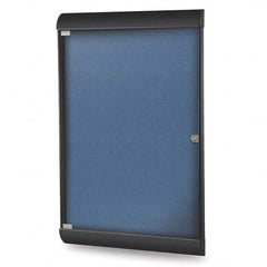 Ghent - Cork Bulletin Boards Style: Enclosed Bulletin Board Color: Navy - Benchmark Tooling