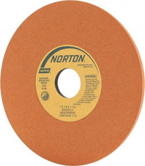 Norton - 7" Diam x 1-1/4" Hole x 1/4" Thick, L Hardness, 220 Grit Surface Grinding Wheel - Aluminum Oxide, Type 1, Very Fine Grade, 3,600 Max RPM, Vitrified Bond, No Recess - Benchmark Tooling
