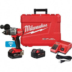 Milwaukee Tool - 18 Volt 1/2" Chuck Pistol Grip Handle Cordless Drill - 0-2000 RPM, Keyless Chuck, Reversible, 2 Lithium-Ion Batteries Included - Benchmark Tooling