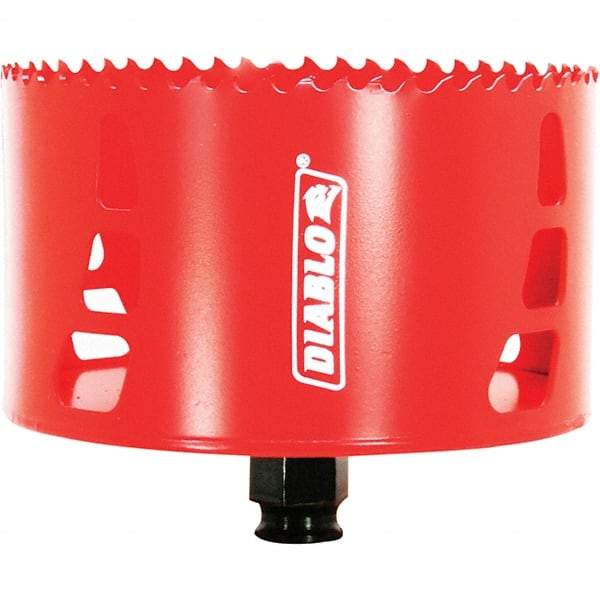 Freud - 4-1/2" Diam, 2-3/8" Cutting Depth, Hole Saw - Bi-Metal Saw, Toothed Edge - Benchmark Tooling