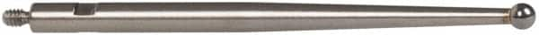 TESA Brown & Sharpe - 2mm Ball Diam, Carbide, Ball Test Indicator Contact Point - 1-7/16" Contact Point Length, Use with Brown & Sharpe BesTest 599 Series - Benchmark Tooling