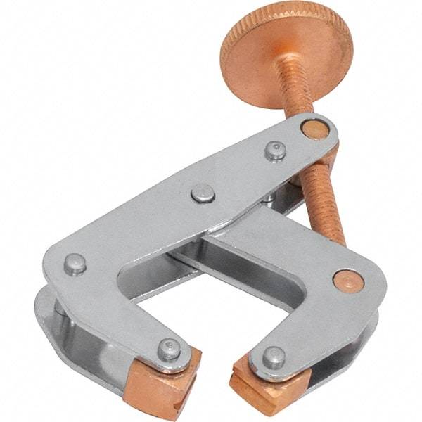 Kant Twist - 700 Lb, 2-1/2" Max Opening, 1-3/4" Open Throat Depth, 1-13/16" Closed Throat Depth, Cantilever Clamp - Copper Plated Steel Jaw, Round Handle, 7/8" Max Width - Benchmark Tooling