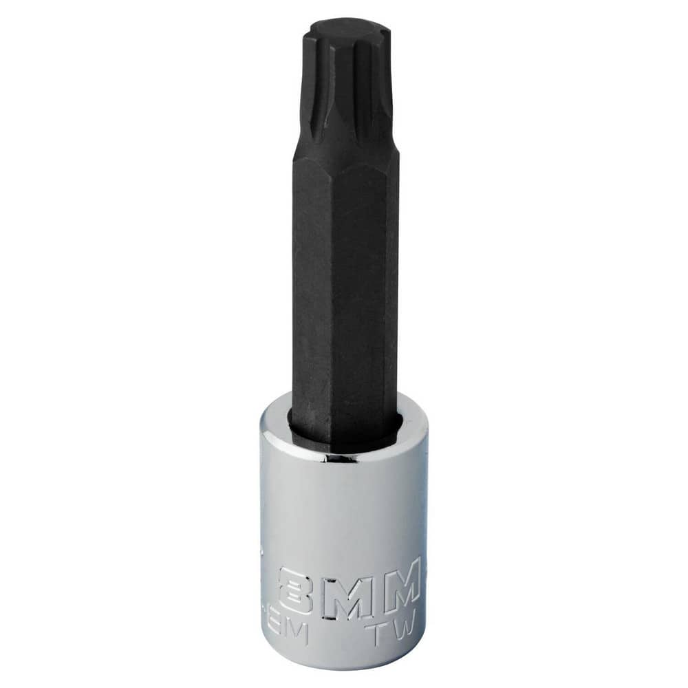 Hand Hex & Torx Bit Sockets; Socket Type: Hex Bit Socket; Tool Type: Hex Bit Socket; Hex Size (mm): 8.000; Bit Length (Inch): 2-3/4; Bit Length: 2.75 in; Insulated: No; Material: Steel; Finish: Chrome-Plated; Overall Length (Inch): 2-3/4 in; Non-sparking: