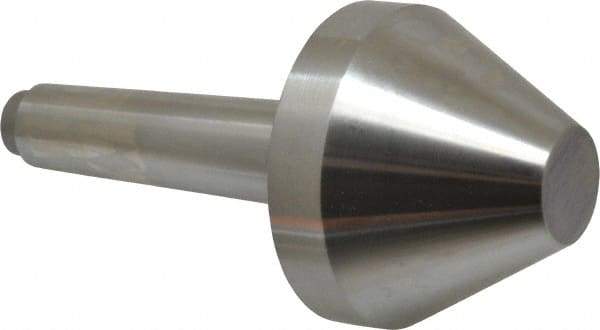 Riten - 2-3/4" Head Diam, Hardened Tool Steel Bull Nose Point Solid Dead Center - 3MT Morse Taper, 2-3/4" Point Diam, 1.508" Point Length - Benchmark Tooling