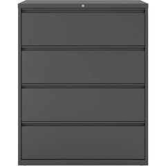 File Cabinets & Accessories; File Cabinet Type: Horizontal; Color: Black; Material: Steel; Number Of Drawers: 4.000