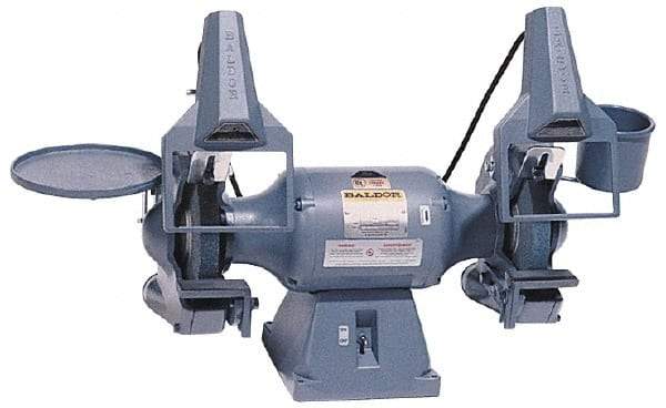 Baldor - 8" Wheel Diam x 1" Wheel Width, 3/4 hp Grinder - 3/4" Arbor Hole Diam, 1 Phase, 1,800 Max RPM, 115/230 Volts - Benchmark Tooling