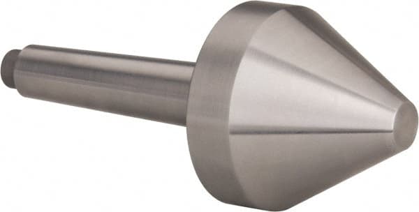 Riten - 2-1/8" Head Diam, Hardened Tool Steel Bull Nose Point Solid Dead Center - 2MT Morse Taper, 2-1/8" Point Diam, 1.4" Point Length - Benchmark Tooling