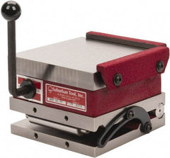 Suburban Tool - 6" Long x 6" Wide x 4-1/4" High, Fine Pole, Steel Sine Plate & Magnetic Chuck Combo - 0.0002" Tolerance, Square to 0.0002", (2) Rails & Handle - Benchmark Tooling