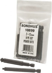 Bondhus - Hex Drive Bit Sets - MP 2-12MM 9PC POWER BIT SET-BONDHUS - Benchmark Tooling