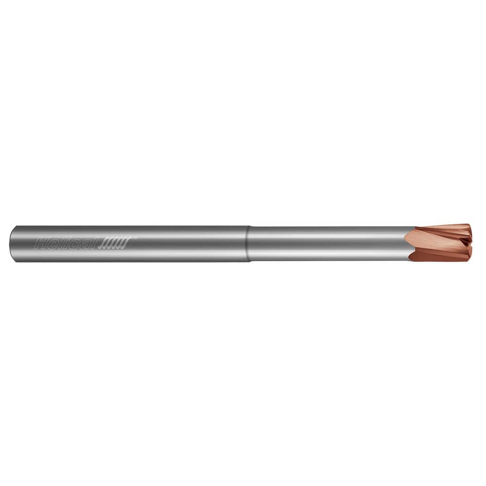 High-Feed End Mills; Mill Diameter (mm): 6.00; Program Radius (mm): 0.75; Number of Flutes: 5; Material: Solid Carbide; Finish/Coating: Tplus; Length of Cut (mm): 6.0000; Shank Diameter (mm): 6.0000; Overall Length (mm): 75.0000; Reach Length (mm): 24.00;