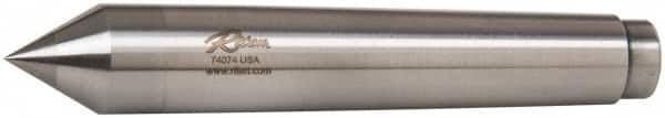 Riten - 0.72" Head Diam, Carbide-Tipped Steel Standard Point Half Dead Center - B&S 7 Brown & Sharpe Taper, 0.72" Point Diam, 1-1/8" Point Length, 4-3/8" OAL - Benchmark Tooling