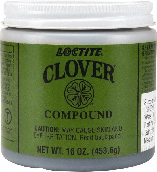 Loctite - 1 Lb Water Soluble Compound - Compound Grade Very Fine, 180 Grit, Black & Gray, Use on General Purpose - Benchmark Tooling