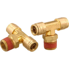 Metal Push-To-Connect Tube Fittings; Fitting Type: TEE BRCH SWV; Connection Type: Push-to-Connect x MNPT; Material: Brass; Thread Size: 1/2″; Tube Outside Diameter: 1/2; Fitting Shape: Tee; Maximum Working Pressure (Psi - 3 Decimals): 250.000; Standards: