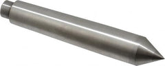 Riten - 0.599" Head Diam, Carbide-Tipped Steel Standard Point Solid Dead Center - B&S 6 Brown & Sharpe Taper, 0.599" Point Diam, 15/16" Point Length, 3-5/8" OAL - Benchmark Tooling