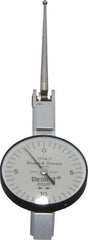 TESA Brown & Sharpe - 0.02 Inch Range, 0.0005 Inch Dial Graduation, Horizontal Dial Test Indicator - 1 Inch White Dial, 0-10-0 Dial Reading, Accurate to 0.0005 Inch - Benchmark Tooling