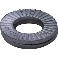 Wedge Lock Washers; Thread Size: 3/8; Material: Stainless Steel; Inside Diameter: 0.406 in; Outside Diameter: 0.827 in; Finish: Uncoated; Hardness: Kolsterize Case Hardened; Standards: MIL-STD-1312-7   ISO 9001:2008    ISO TS16949; Thickness: 2.0 in