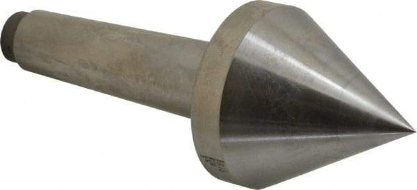 Riten - 2-3/4" Head Diam, Hardened Tool Steel Pipe Nose Point Solid Dead Center - 4MT Morse Taper, 2-3/4" Point Diam, 2.37" Point Length - Benchmark Tooling