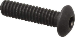 Value Collection - #5-40 UNC Hex Socket Drive, Button Screw - Alloy Steel, Black Oxide Finish, Fully Threaded, 1/2" Length Under Head - Benchmark Tooling