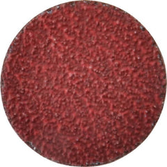 Norton - 2" Disc Diam, 36 Grit, Ceramic Alumina Quick Change Disc - Type R Attaching System, Coated, Red, Very Coarse Grade, 25,000 RPM, R983 Series - Benchmark Tooling