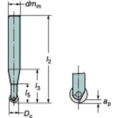 R216F-10A12S-038 CoroMill Ball Nose Finishing - Benchmark Tooling