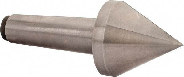 Riten - 3-1/2" Head Diam, Hardened Tool Steel Pipe Nose Point Solid Dead Center - 5MT Morse Taper, 3-1/2" Point Diam, 3.017" Point Length, 4.03" OAL - Benchmark Tooling