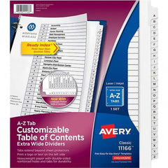 AVERY - Tabs, Indexes & Dividers Indexes & Divider Type: Preprinted Tab Dividers Size: 8 1/2 x 11 - Benchmark Tooling