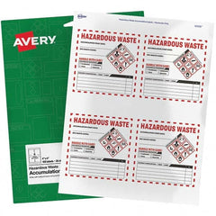 AVERY - Pack of (100), 4" x 4" White Paper ID Labels - Benchmark Tooling