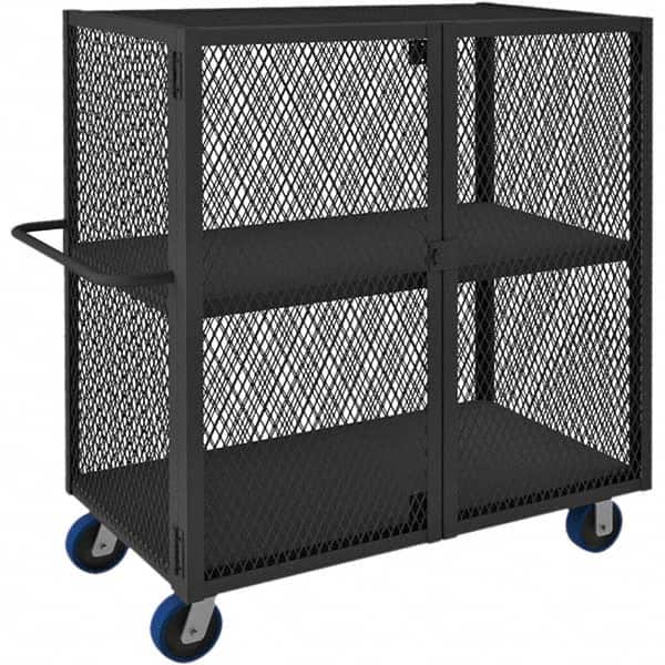 Durham - 2,000 Lb Capacity 2-Shelf Security Mesh Truck - Benchmark Tooling