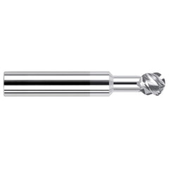 Undercutting End Mills - 0.1875″ (3/16″) Cutter Diameter × 1.0000″ (1″) Neck Length × 270° Carbide Undercutting End Mill, 4 Flutes, TiB2 Coated - Exact Industrial Supply