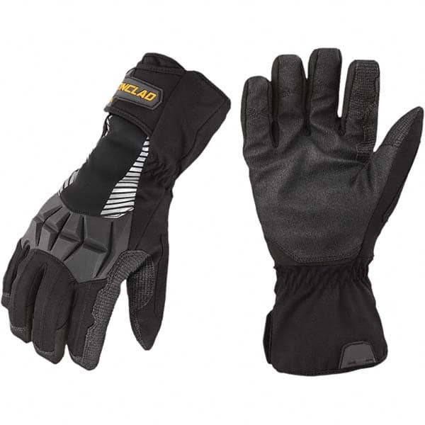 ironCLAD - Size XL (10) Synthetic Leather Work Gloves - For Cold Weather, Uncoated, Gauntlet Cuff, Full Fingered, Black, Paired - Benchmark Tooling