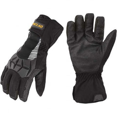 ironCLAD - Size 2XL (11) Synthetic Leather Work Gloves - For Cold Weather, Uncoated, Gauntlet Cuff, Full Fingered, Black, Paired - Benchmark Tooling