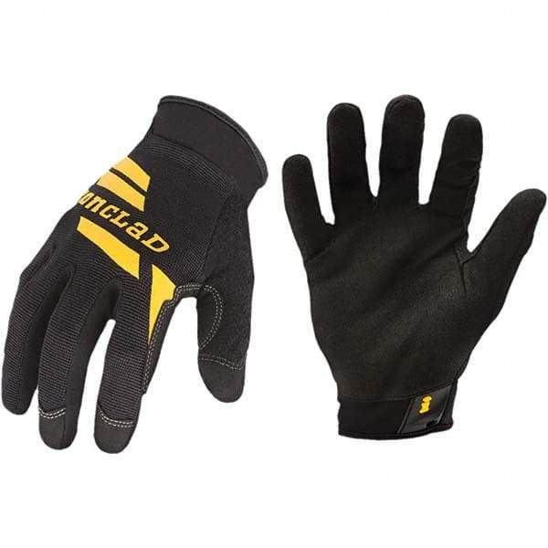 ironCLAD - Size 2XL (11) Synthetic Leather Work Gloves - For Mechanic's & Lifting, Uncoated, Slip-On Cuff, Full Fingered, Black, Paired - Benchmark Tooling