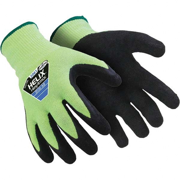 HexArmor - Size M (8), ANSI Cut Lvl A8, Rubber Latex Coated Cut Resistant Gloves - Benchmark Tooling