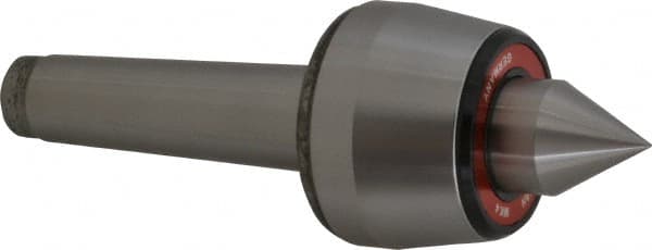 Rohm - MT4 Taper Shank, 2.755" Head Diam 800 Lb Capacity Live Center - 3,800 Max RPM, 2-3/32" Head Length, 1.2598" Point Diam, 1.614" Point Len, 1,760 Lb Max Workpc, 4.035" OAL, Standard Point - Benchmark Tooling