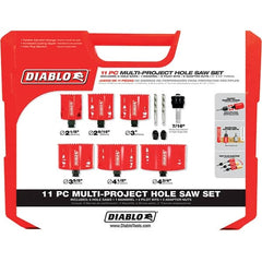 Freud - Hole Saw Kits Minimum Saw Diameter (Inch): 2-1/8 Maximum Saw Diameter (Inch): 4-3/4 - Benchmark Tooling