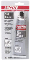 Loctite - 70ml High Performance RTV Silicone Gasket Maker - -75 to 625°F, Black, Comes in Tube - Benchmark Tooling