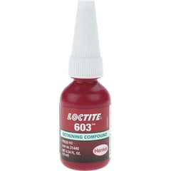 Loctite - 10 mL Tube, Green, Liquid High Strength Retaining Compound - Series 603 - Benchmark Tooling